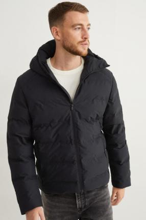 Стеганая куртка с капюшоном